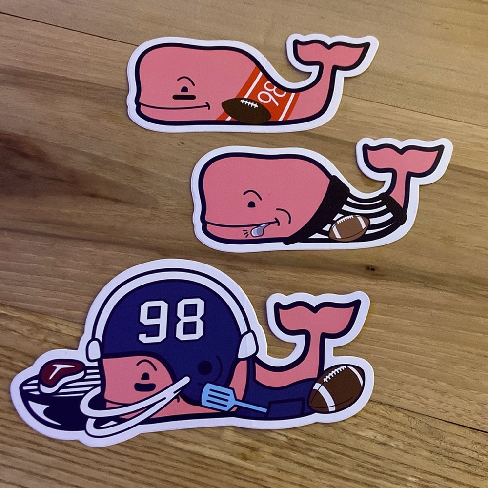 Vineyard Vines Football stickers